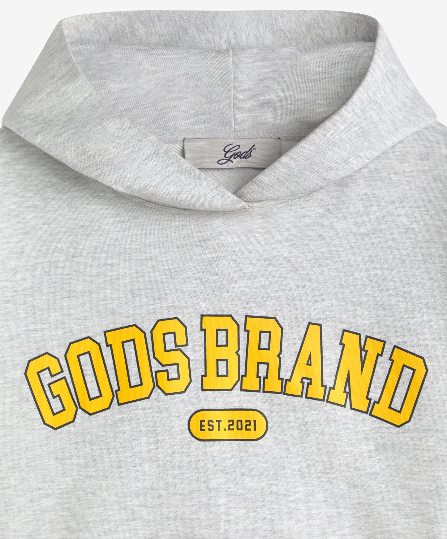 Godsbrand Cropped Hoodie Grey Melange