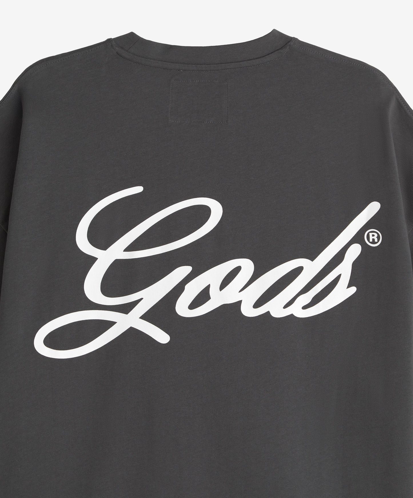 Love Script Boxy Tee Dark Grey