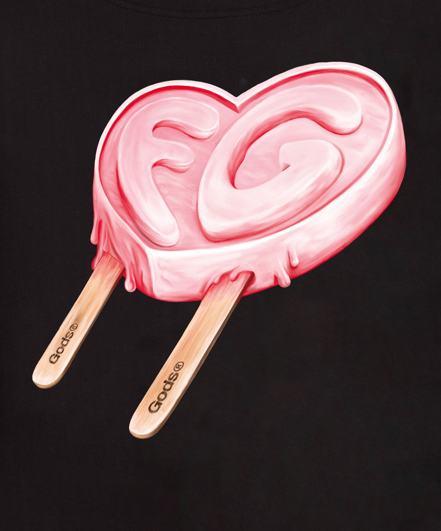 Iced Heart Hoodie Black