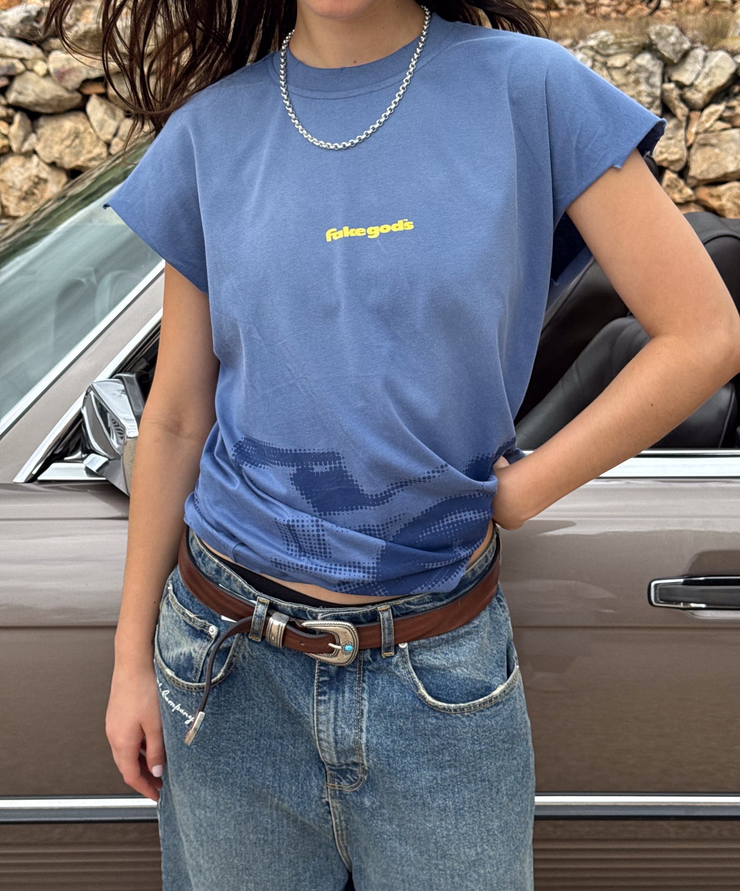 Grand Prix Sunfaded Sleeveless Navy