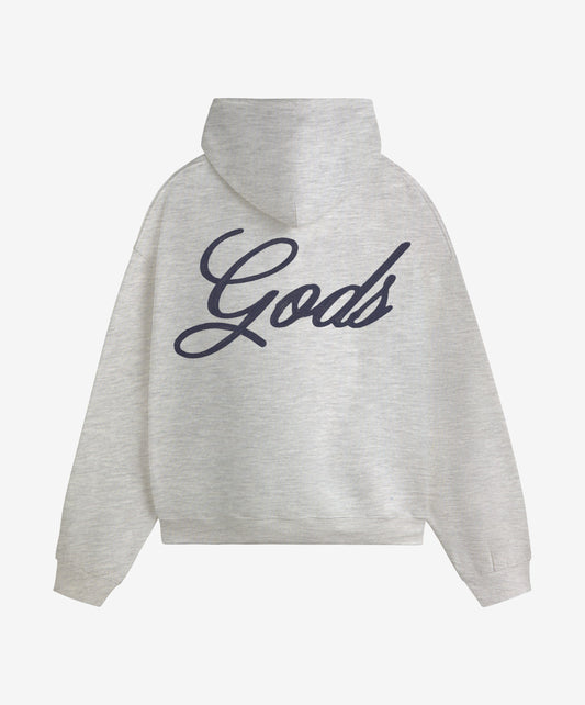 Love Script Hoodie Light Grey