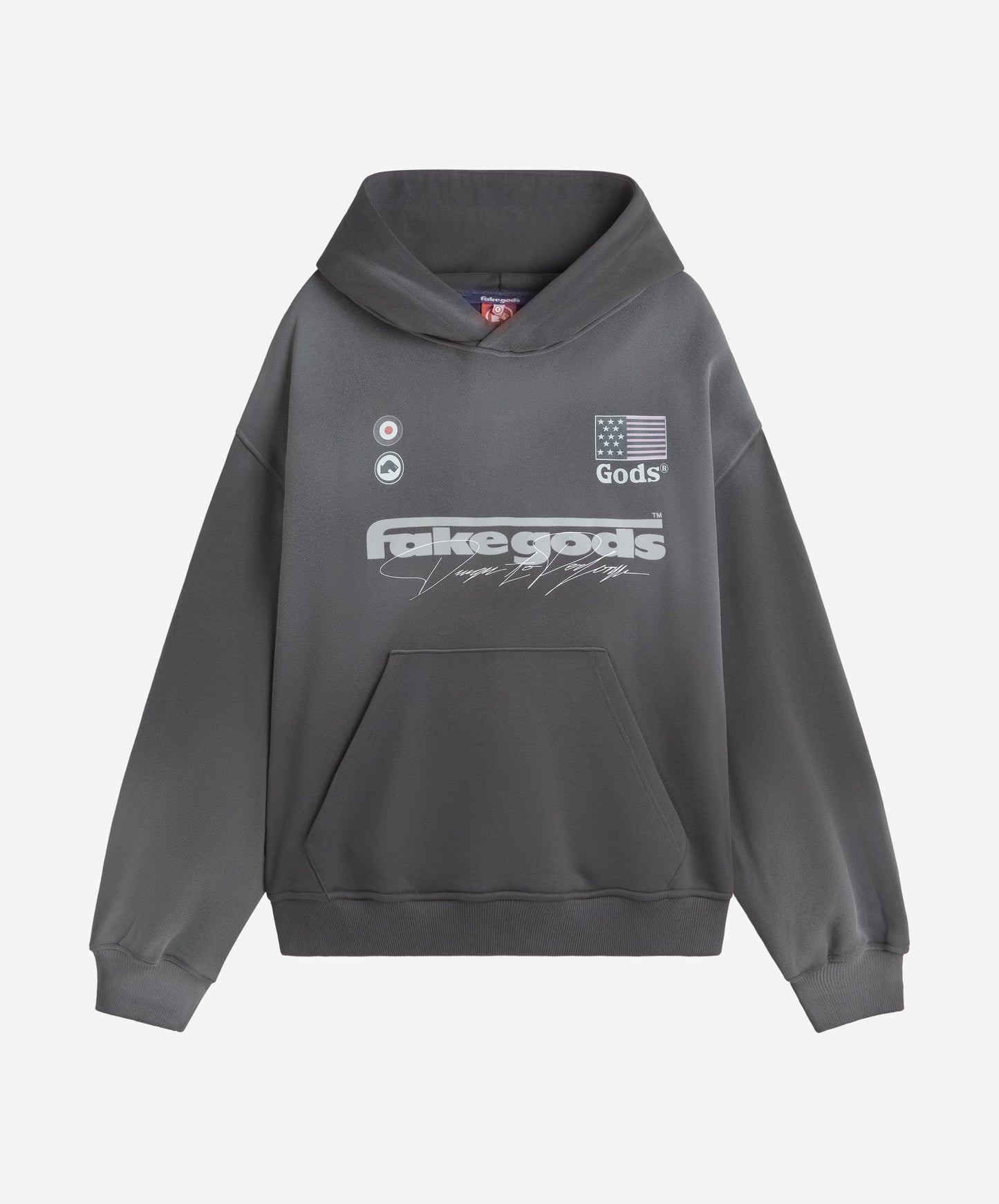 Signature Washed Hoodie Dark Grey