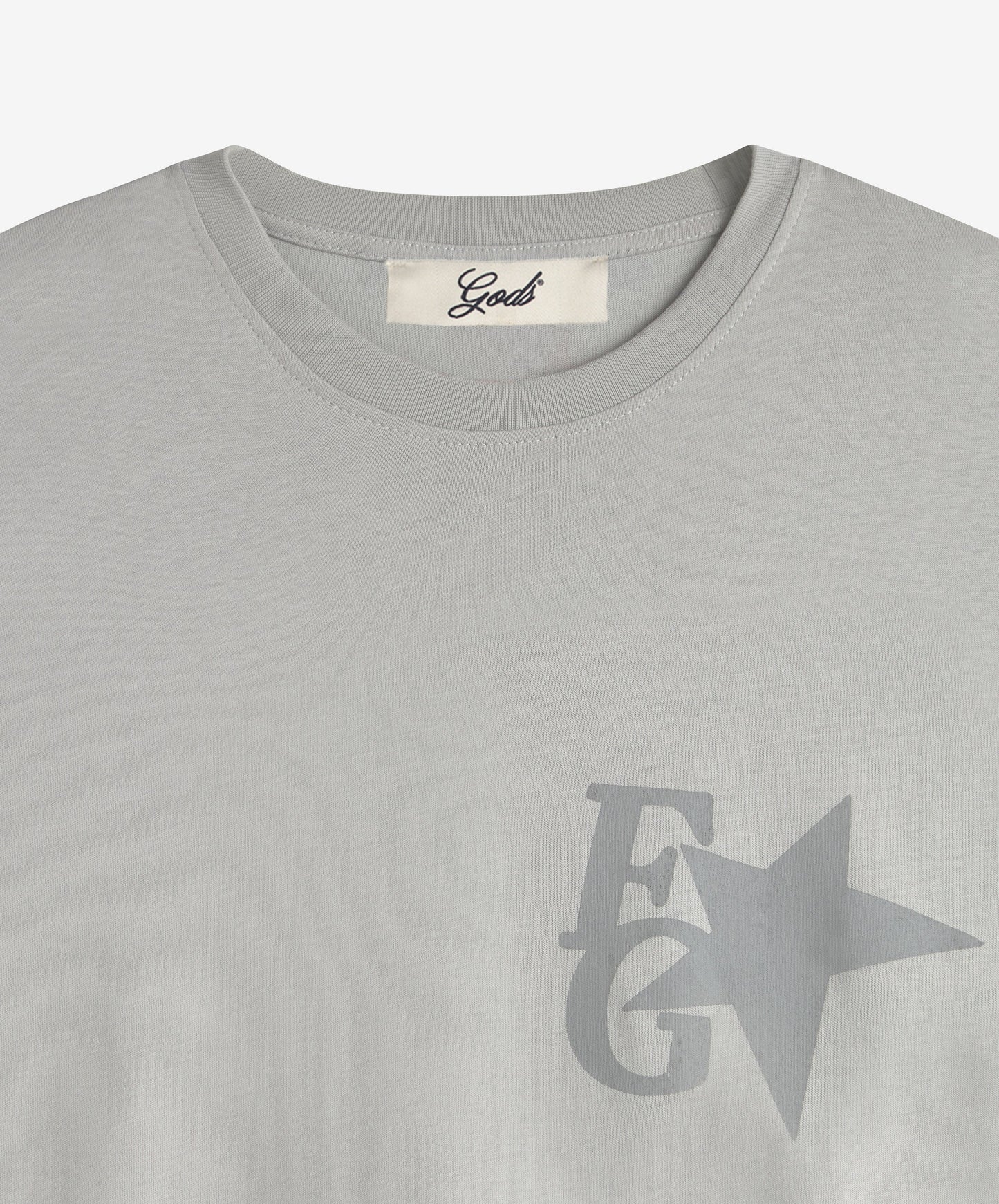 Star Boxy Tee Light Grey