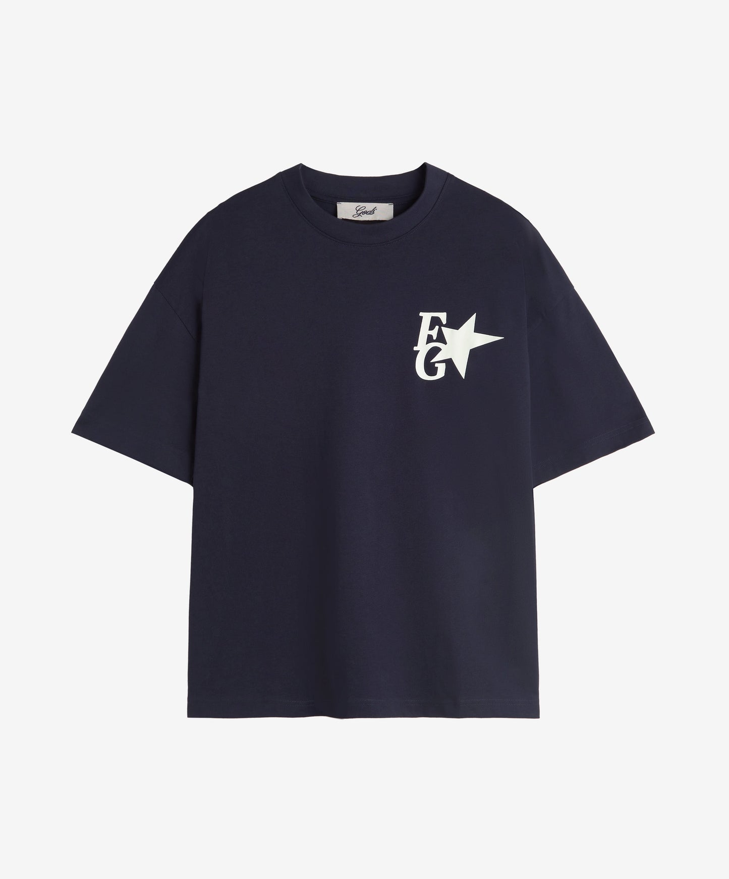 Star Boxy Tee Navy