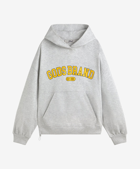 Godsbrand Cropped Hoodie Grey Melange