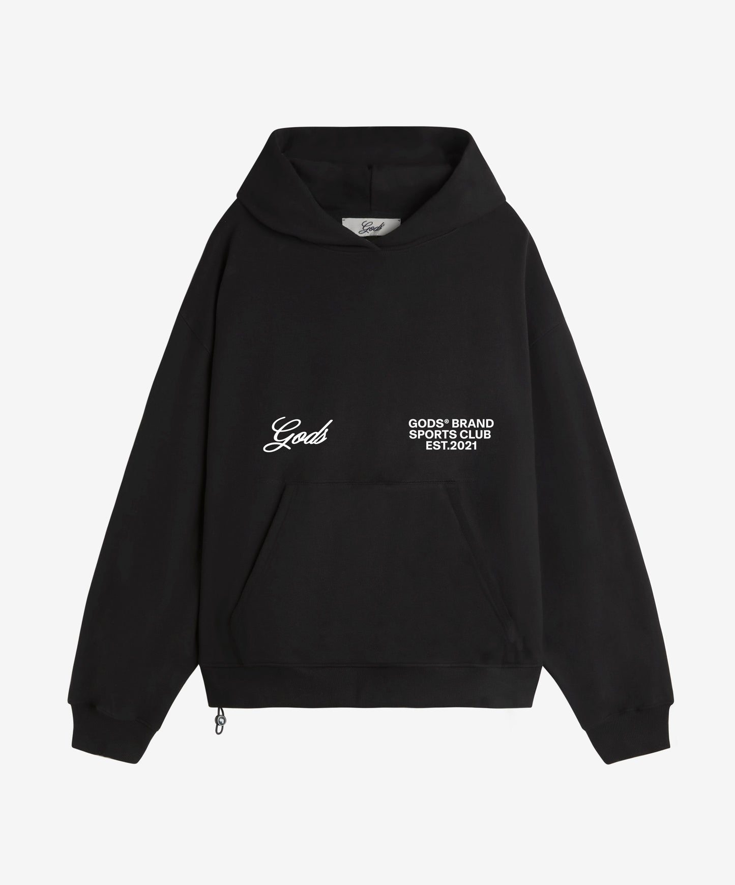 Gods® Brand Sports Club Hoodie Black