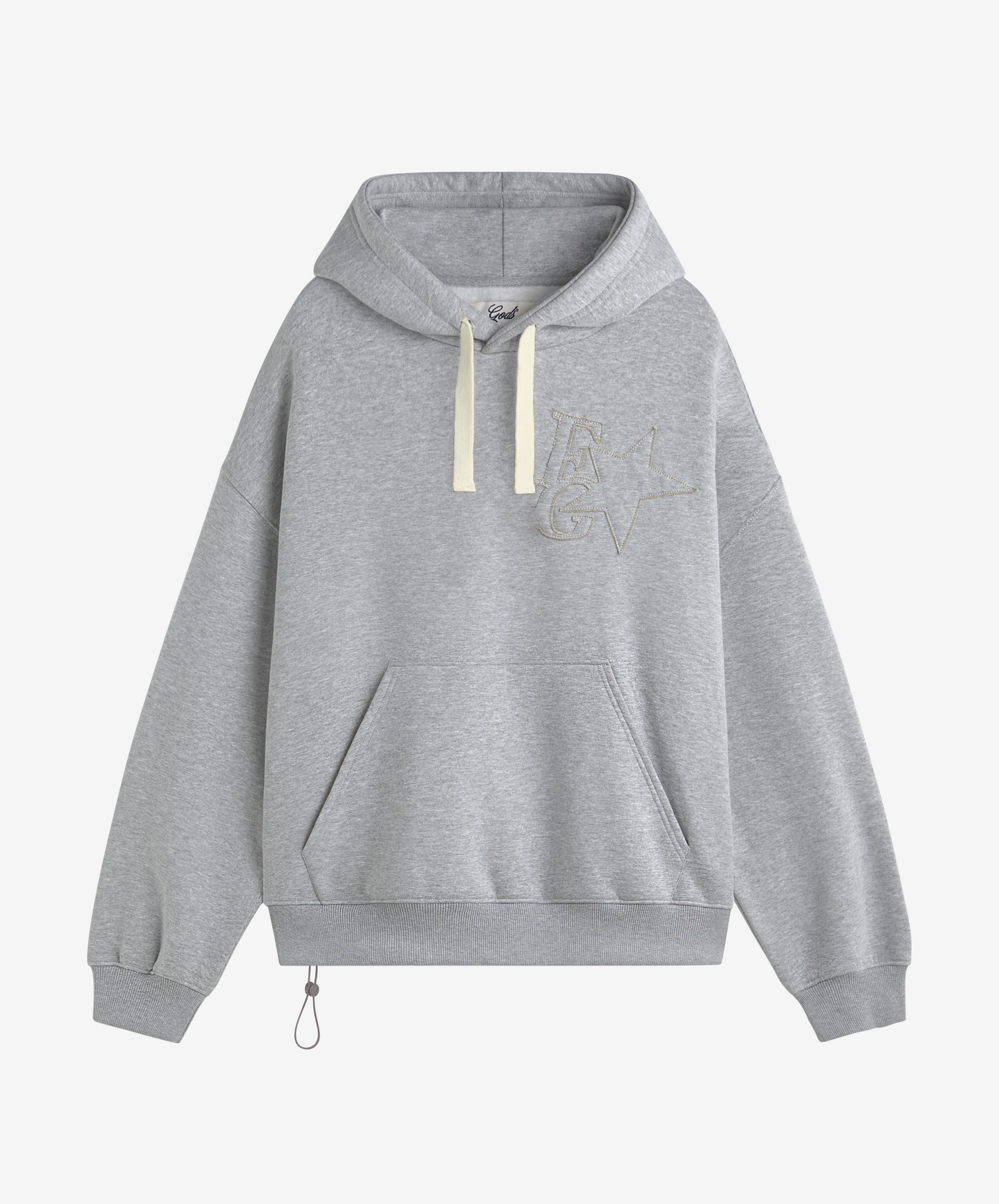 Star Hoodie Grey Melange