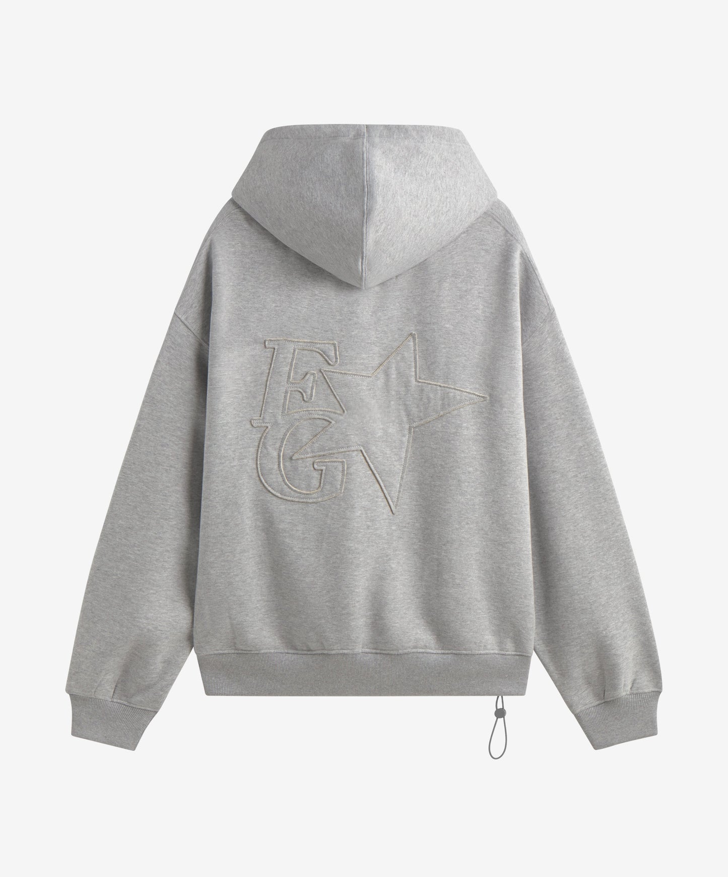 Star Hoodie Grey Melange