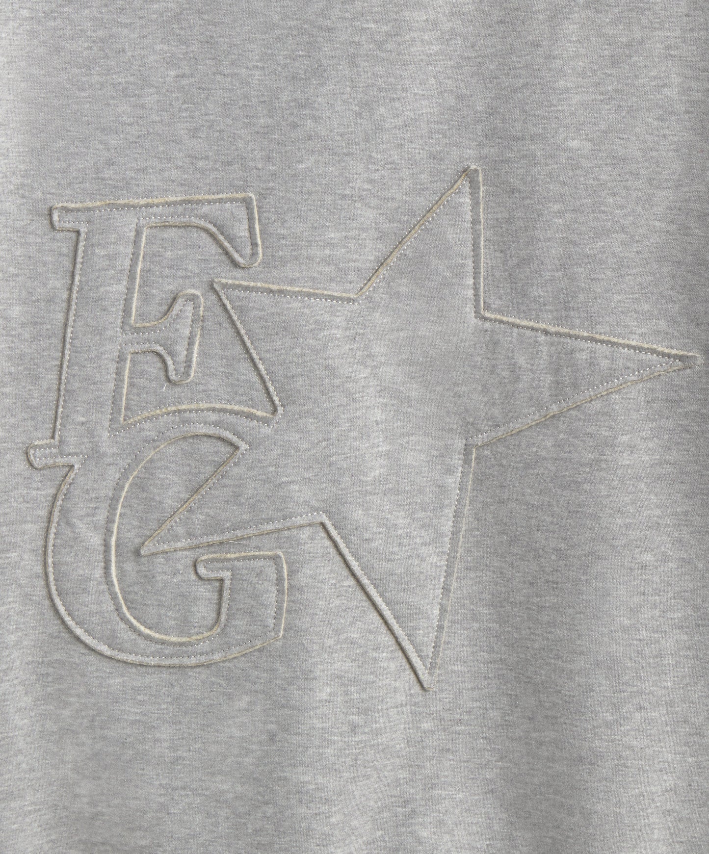 Star Hoodie Grey Melange