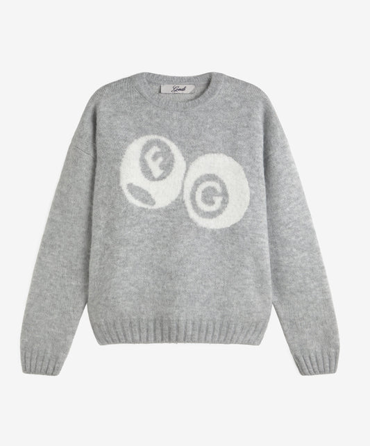 Billiard Knitted Sweater Light Grey