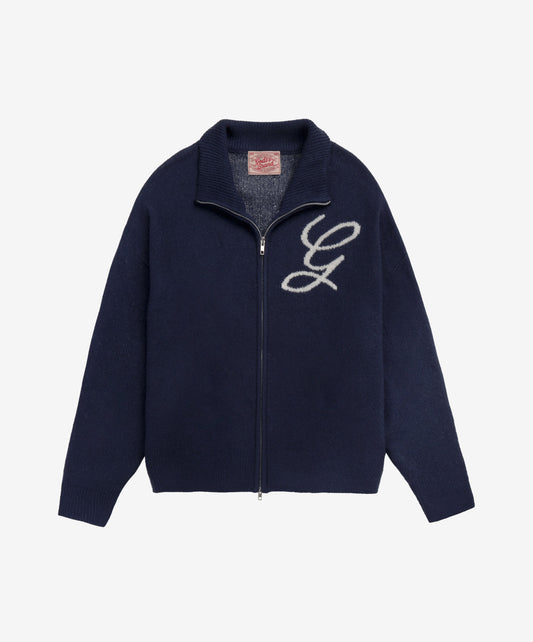 G'S Knitted Zipper Navy