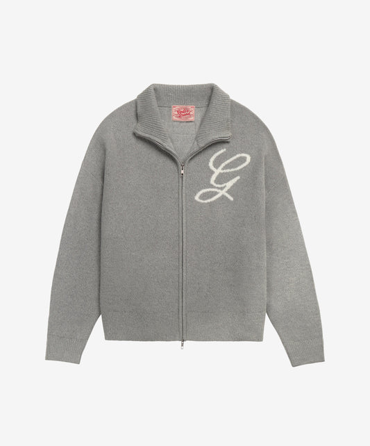 G'S Knitted Zipper Light Grey