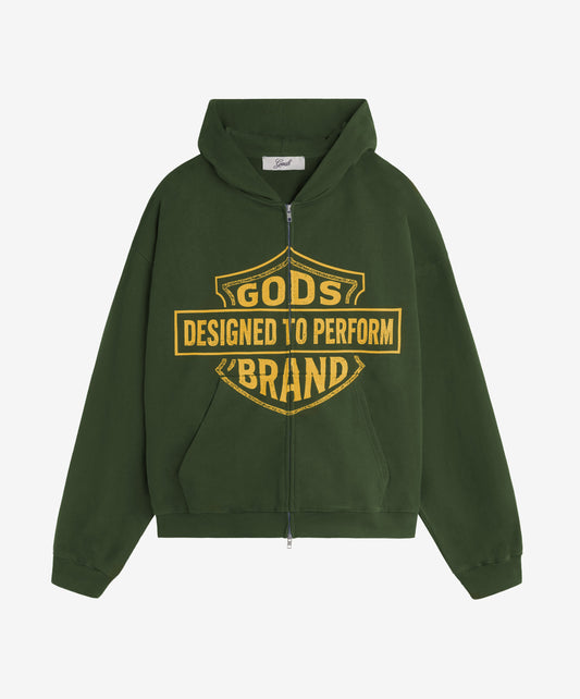 Designed To Perform Zipper Green