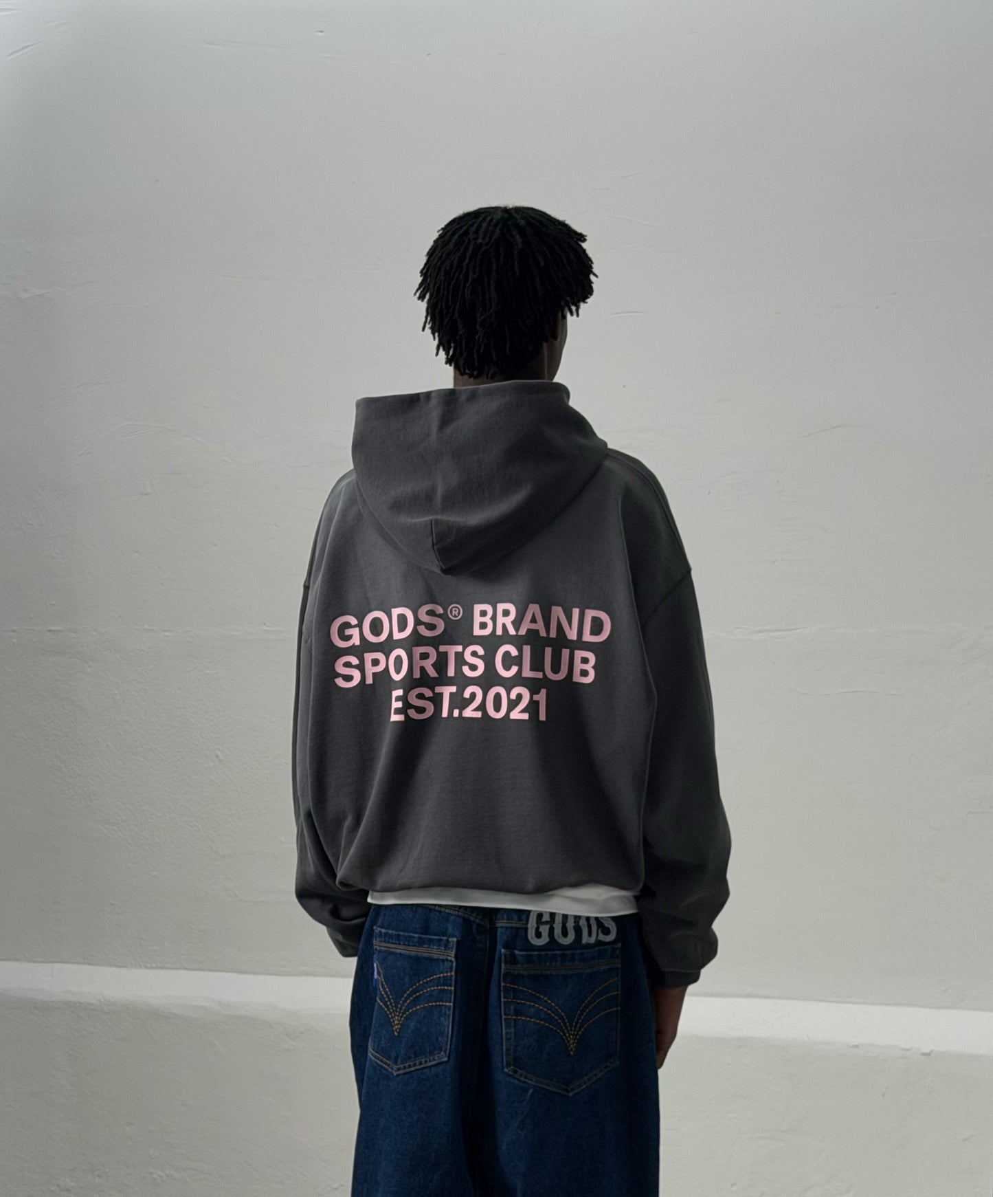 Gods® Brand Sports Club Hoodie Grey