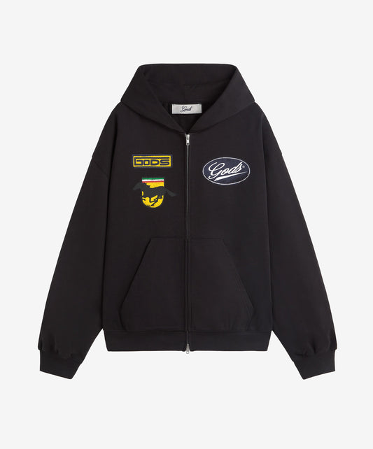 Racing Zipper Black