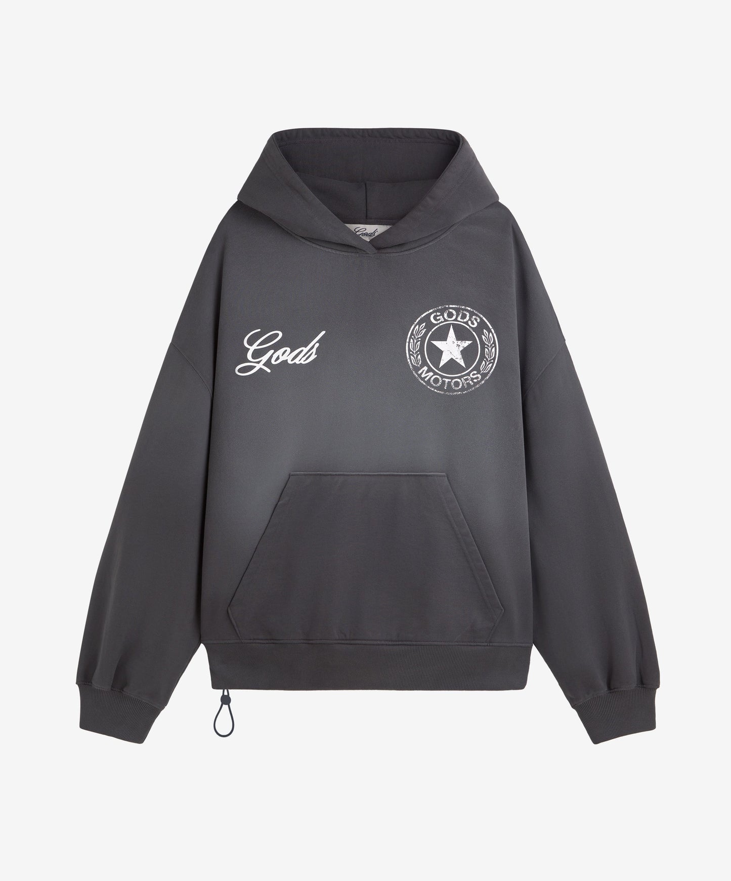 Motor Cropped Hoodie Black