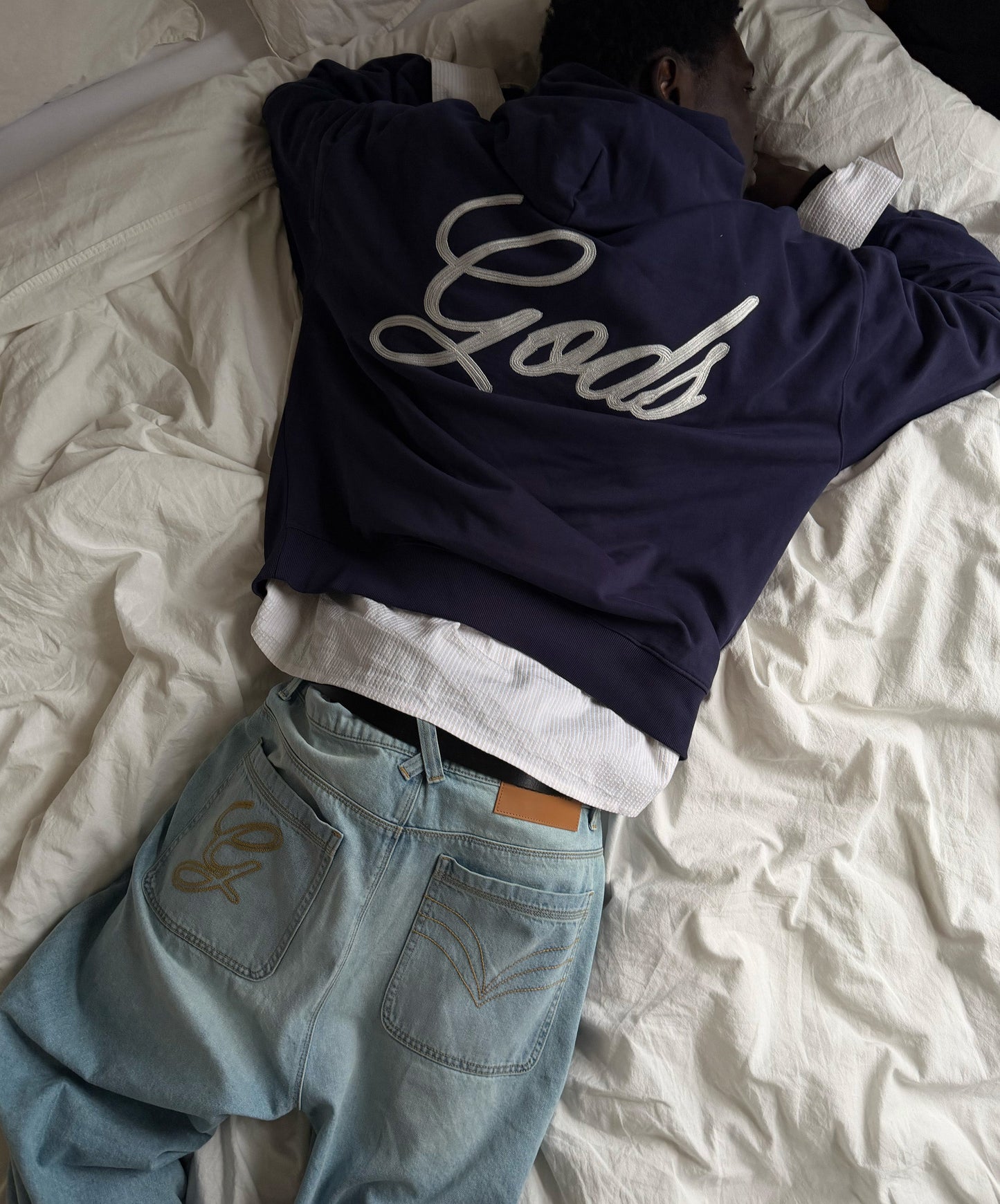 Love Script Zipper Navy