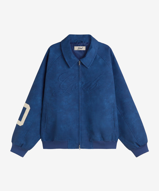 Vegan Leather Jacket Blue