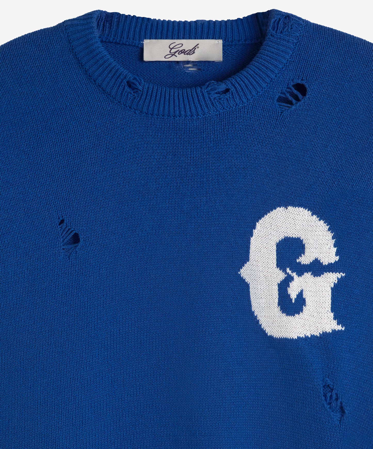 G Side Knitted Sweater Blue