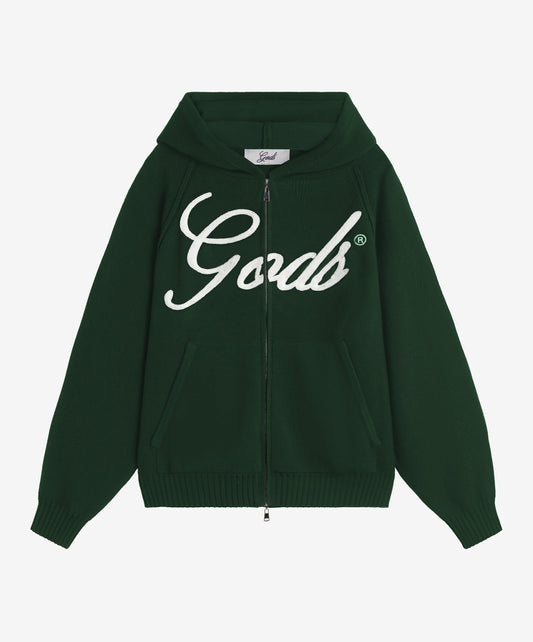 Gods Knitted Zipper Green