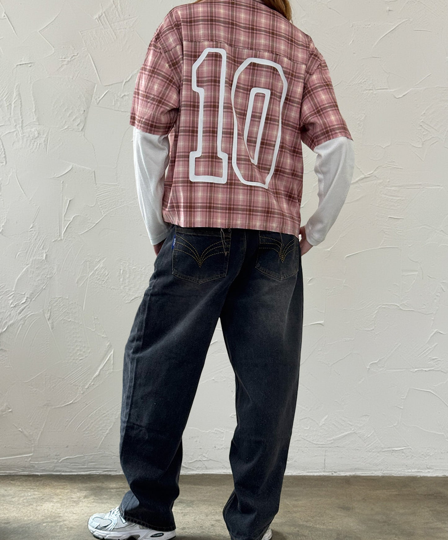 Plaid Layered Shirt Rose