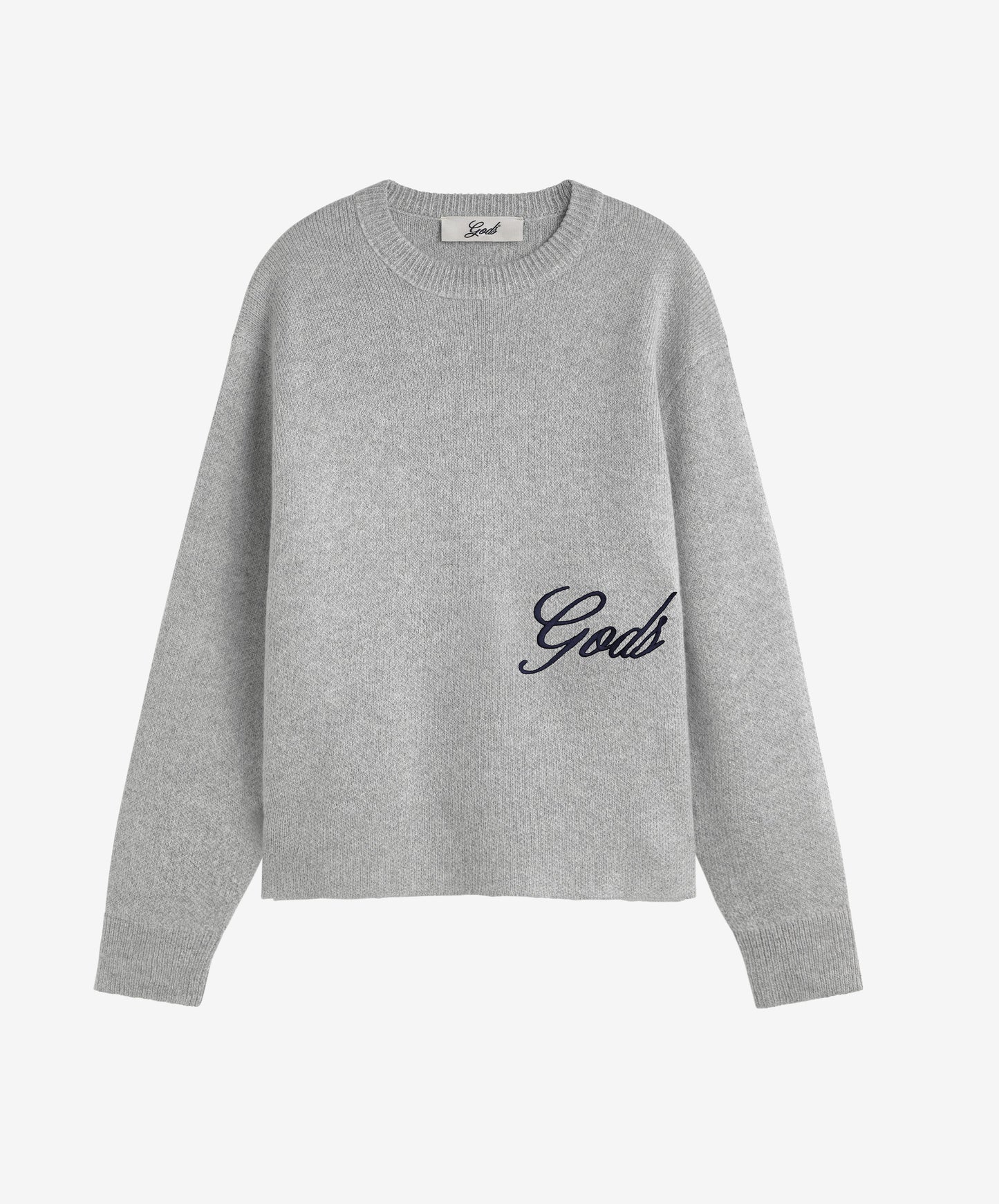 Handwritten Knitted Sweater Light Grey