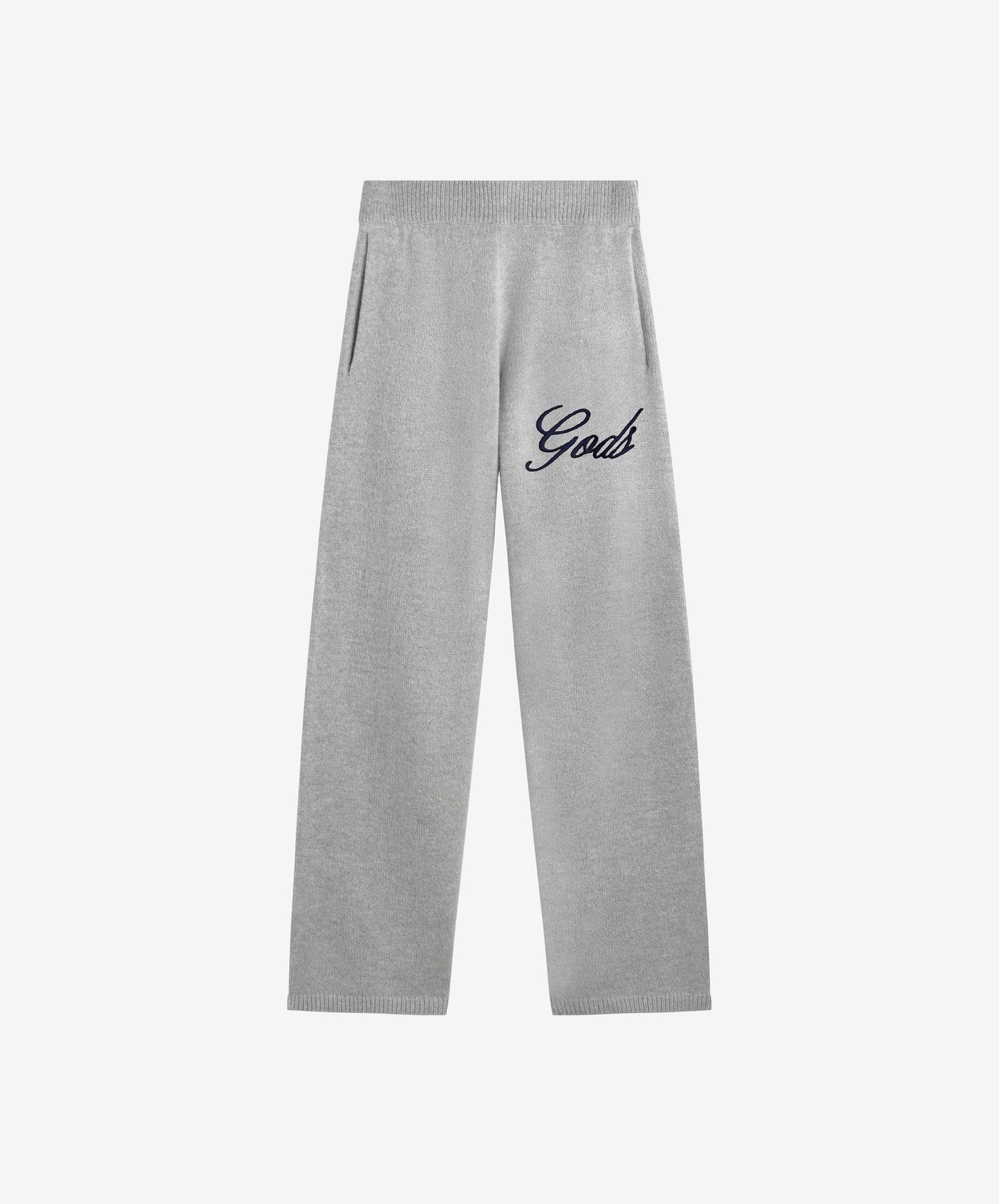Handwritten Knitted Joggers Light Grey