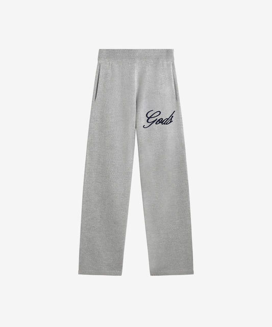 Handwritten Knitted Joggers Light Grey
