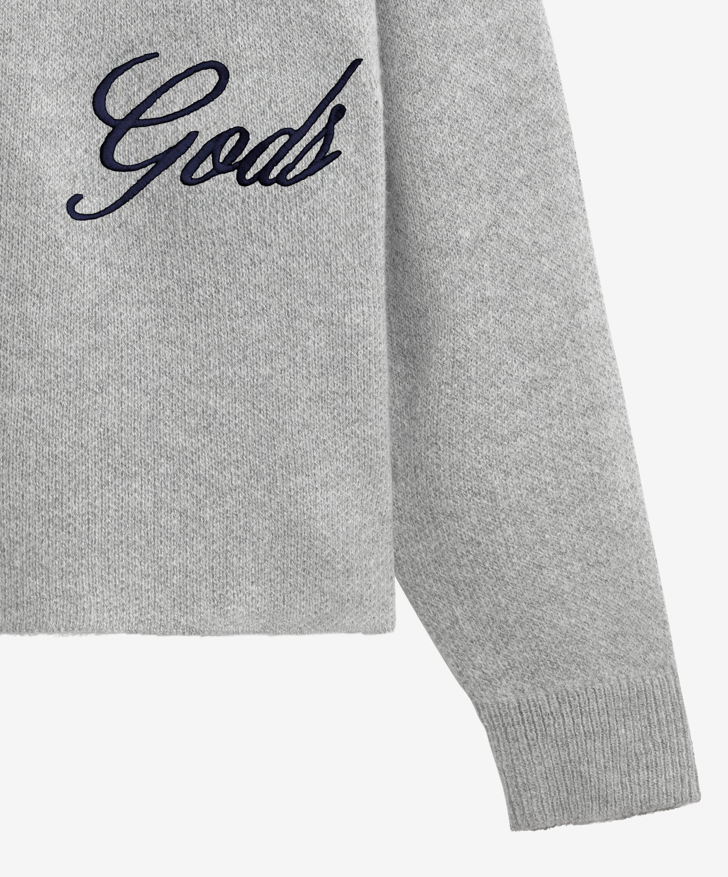 Handwritten Knitted Sweater Light Grey