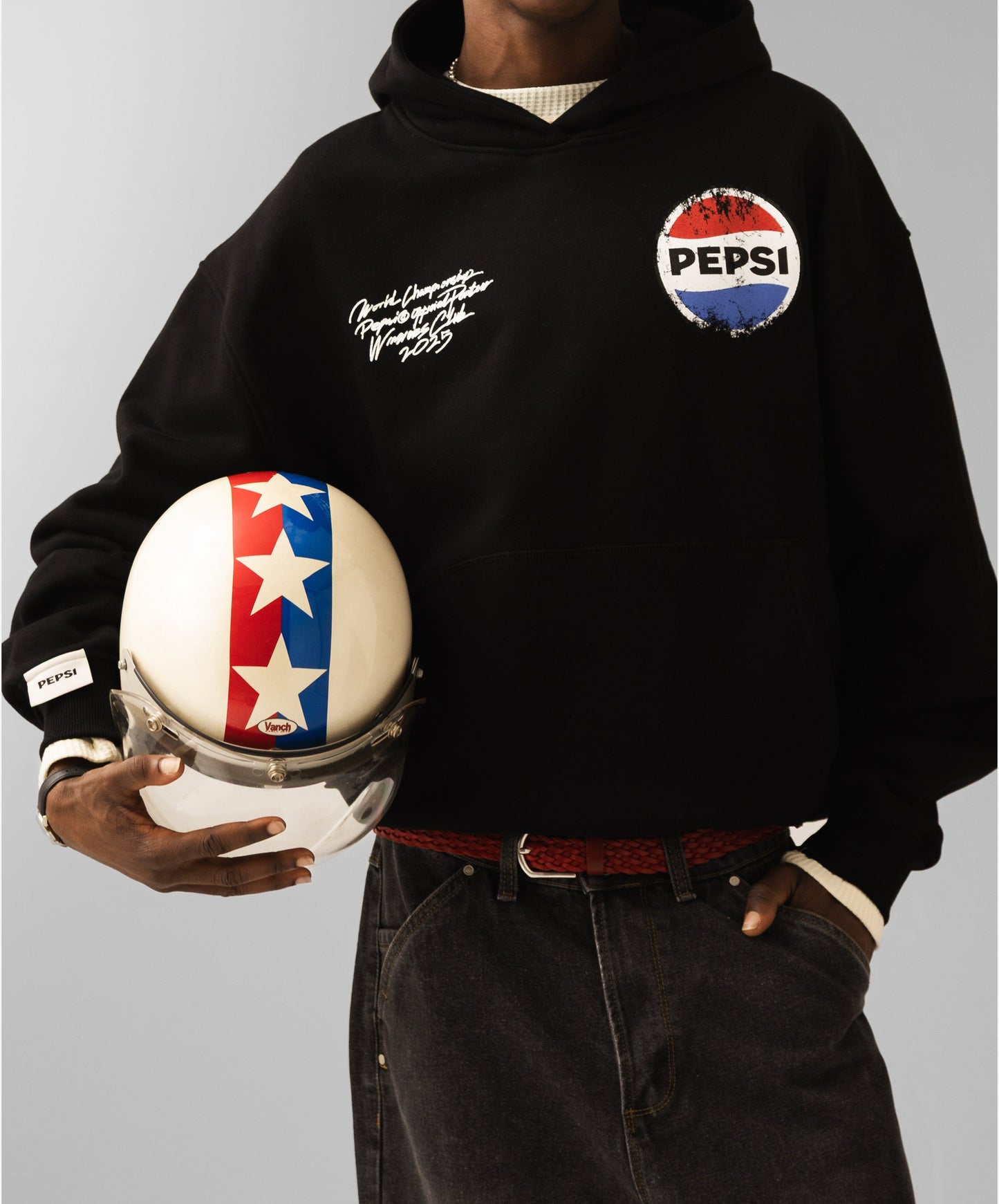 Spark Cropped Hoodie Black