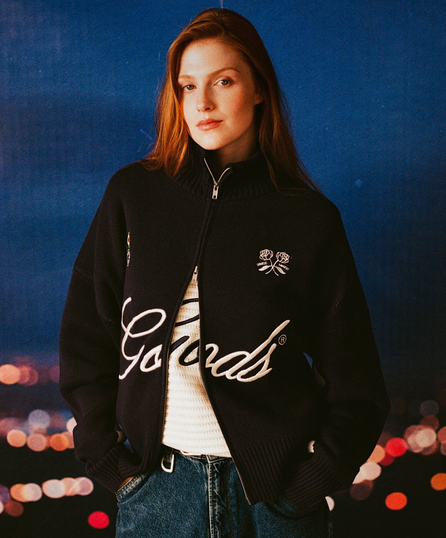 Gods FC Knitted Zipper Navy