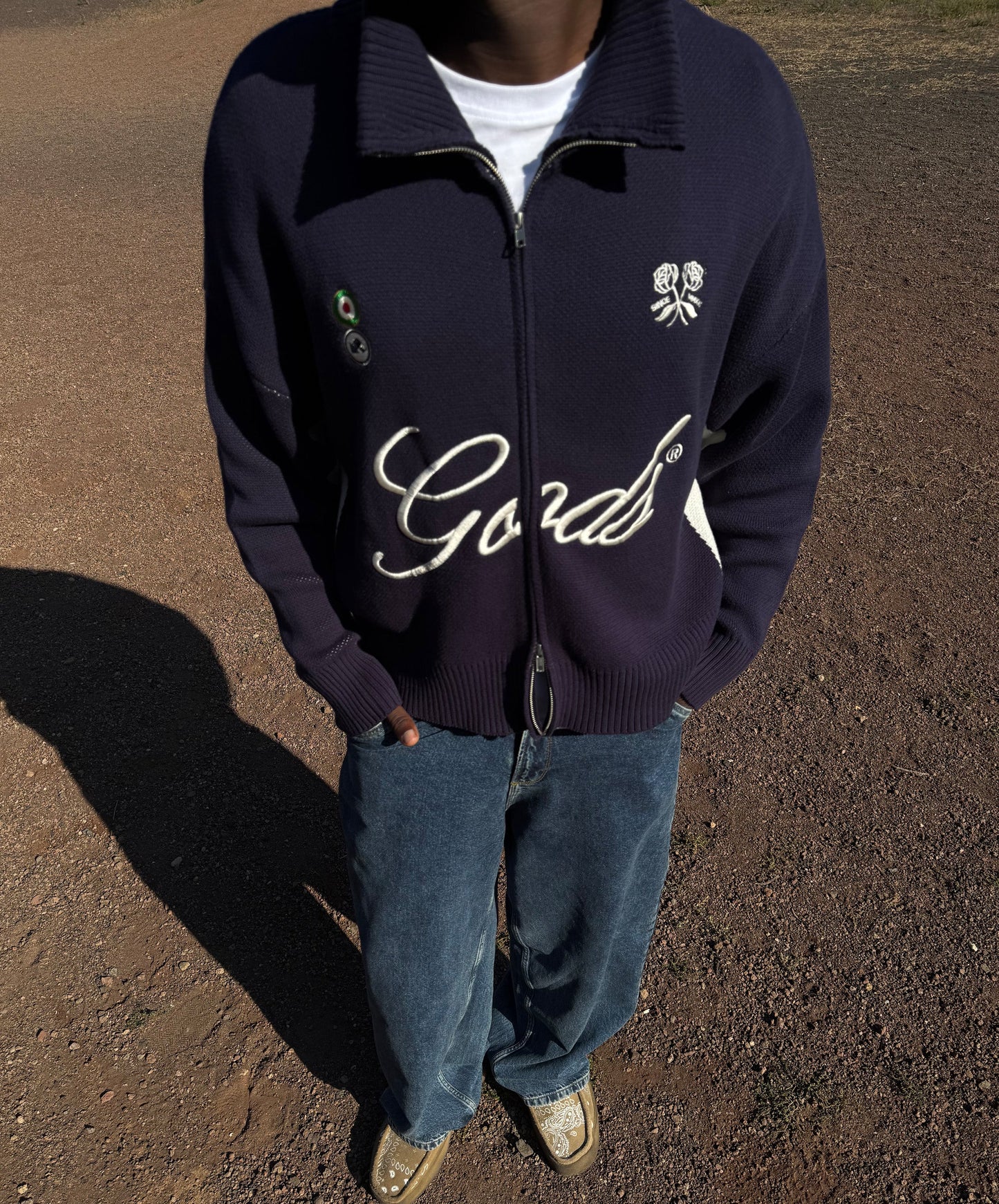Gods FC Knitted Zipper Navy