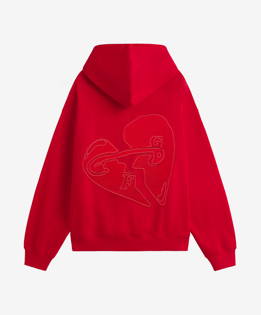 I Love You Zipper Red