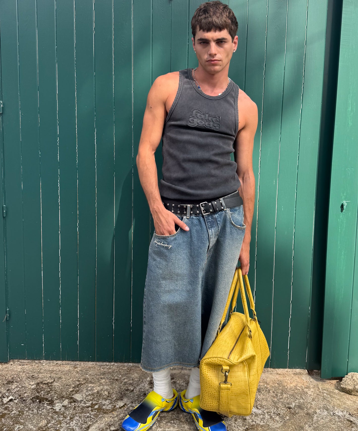 Fakegods Washed Tank Dark Grey