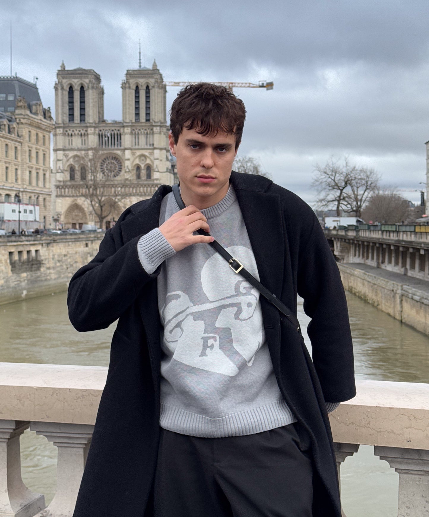 Valentine'S Knitted Sweater Light Gray