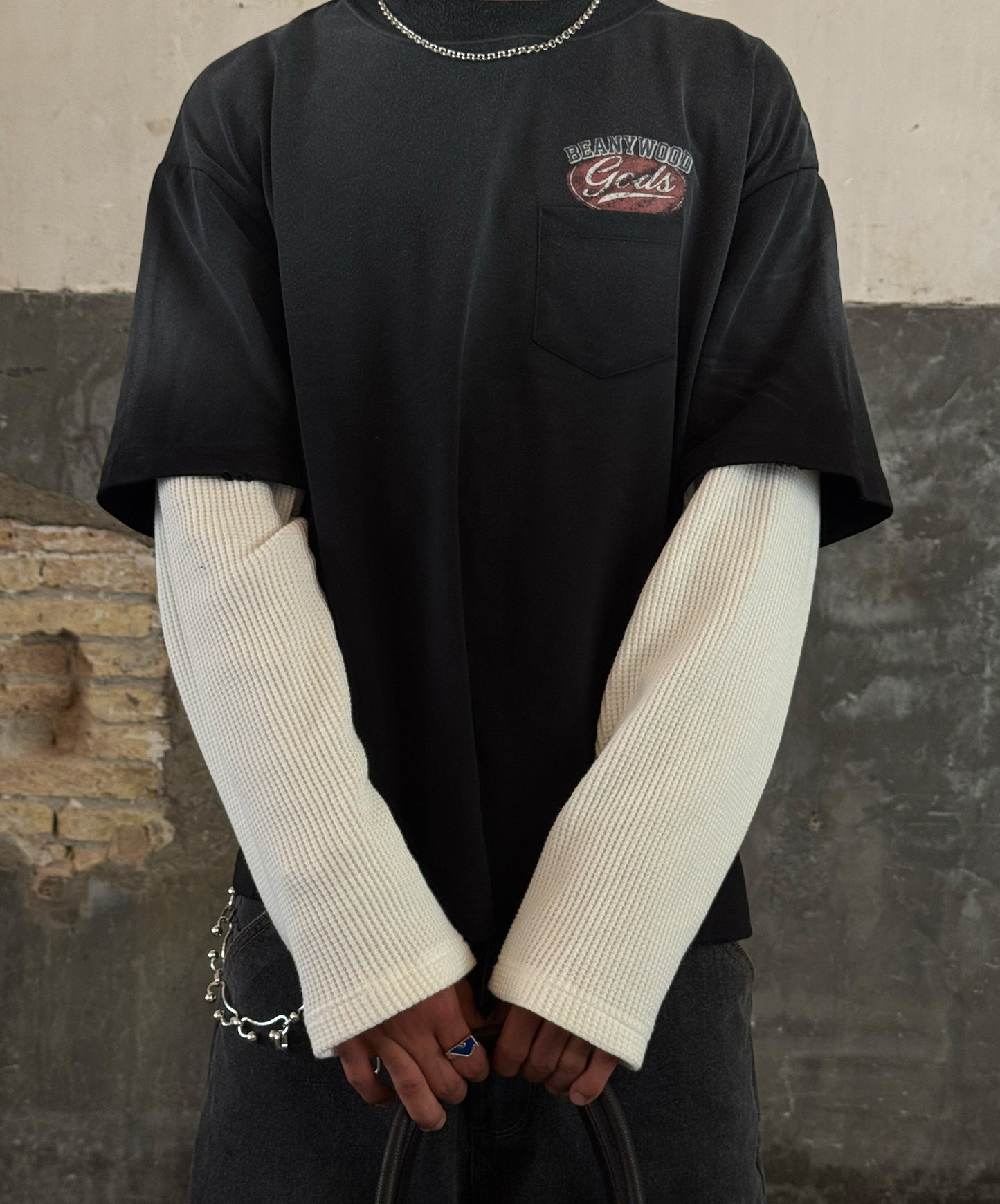 Layered Tee Dark Grey