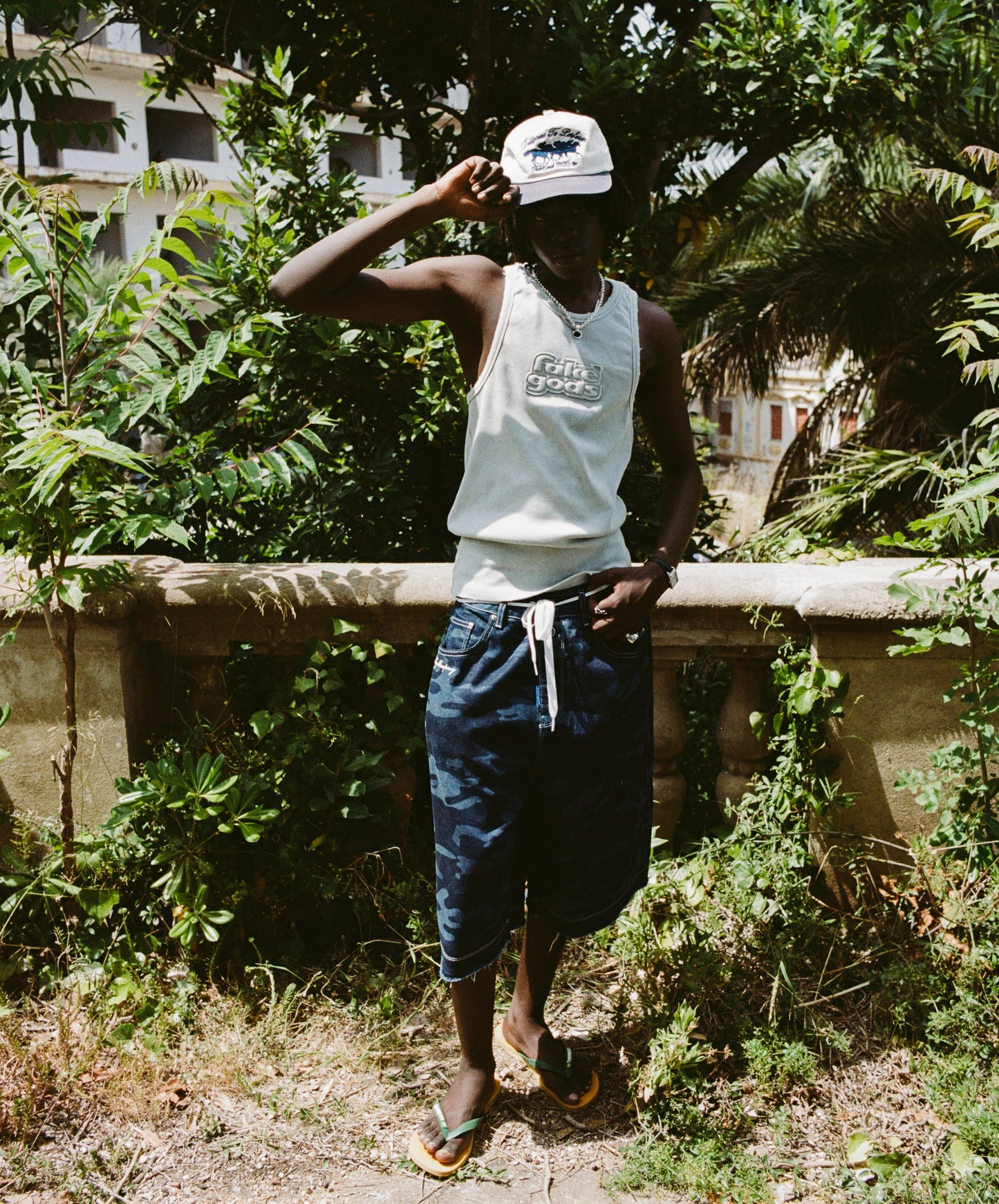 Fakegods Washed Tank Light Grey