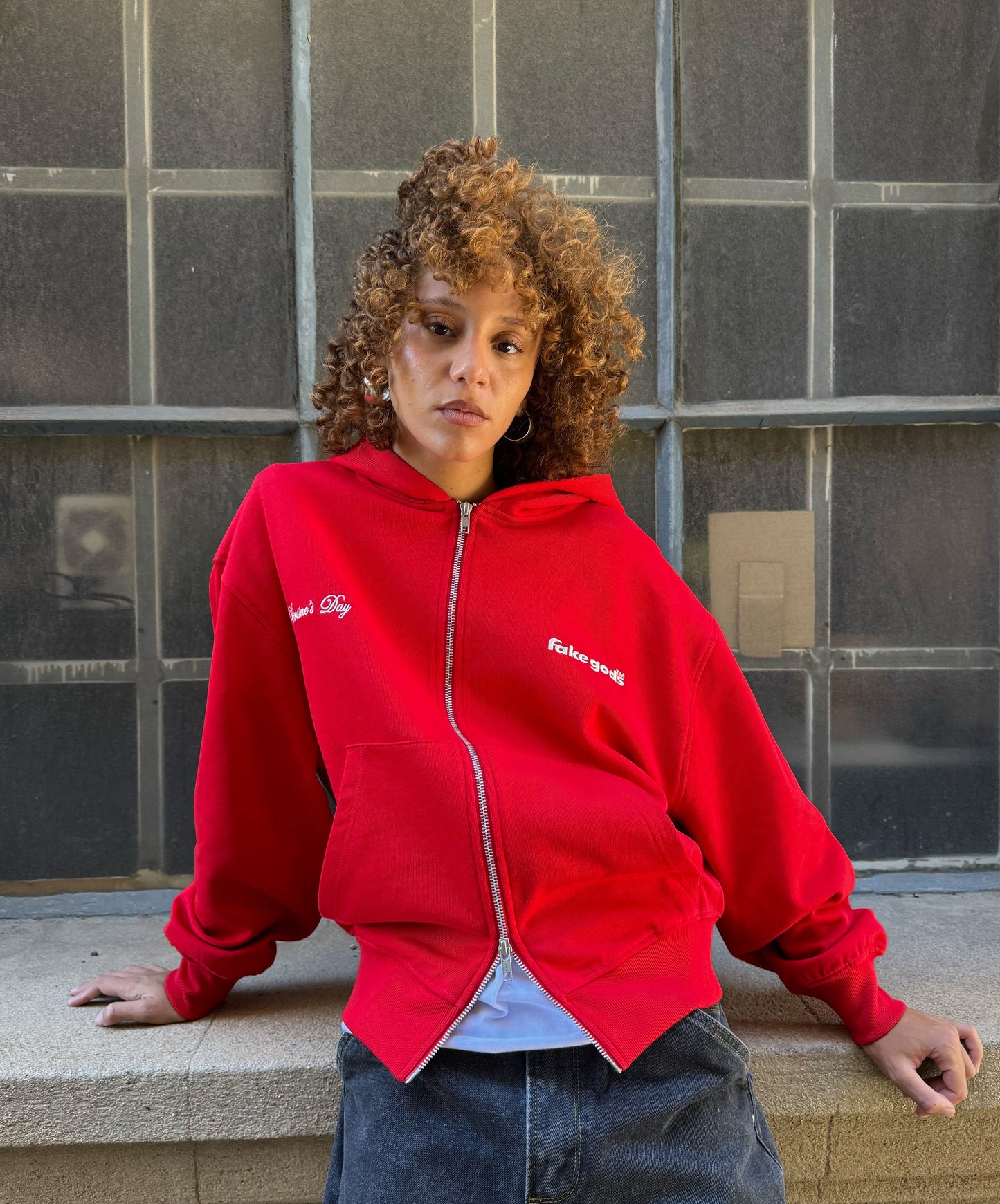 I Love You Zipper Red