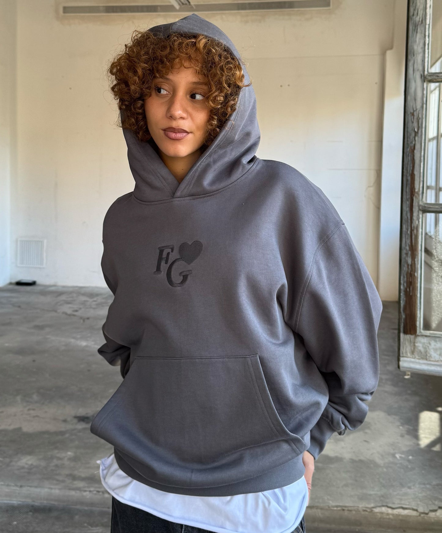 Valentine's Hoodie Dark Grey