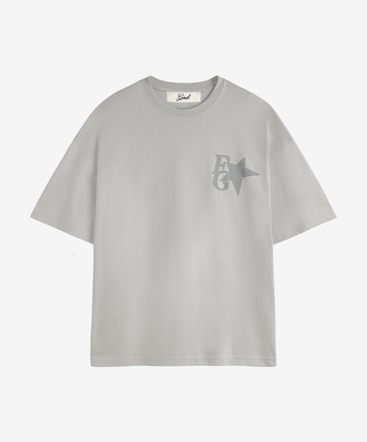 Star Boxy Tee Light Grey