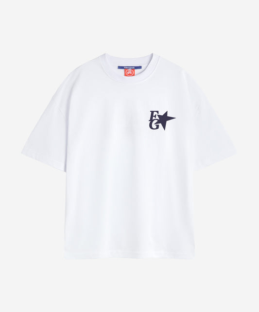Star Boxy Tee White