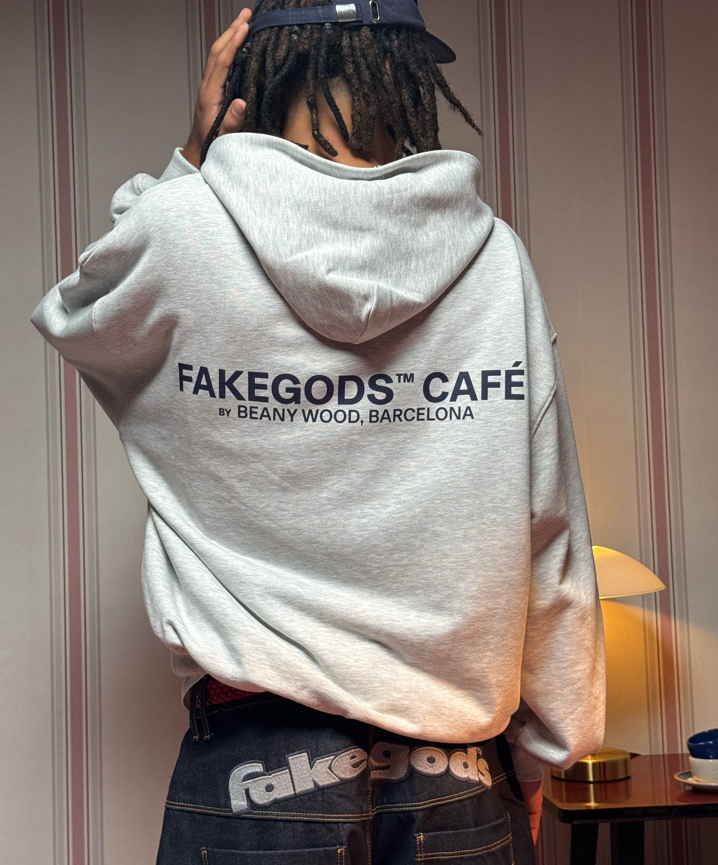 Gods Cafe Hoodie Grey Melange