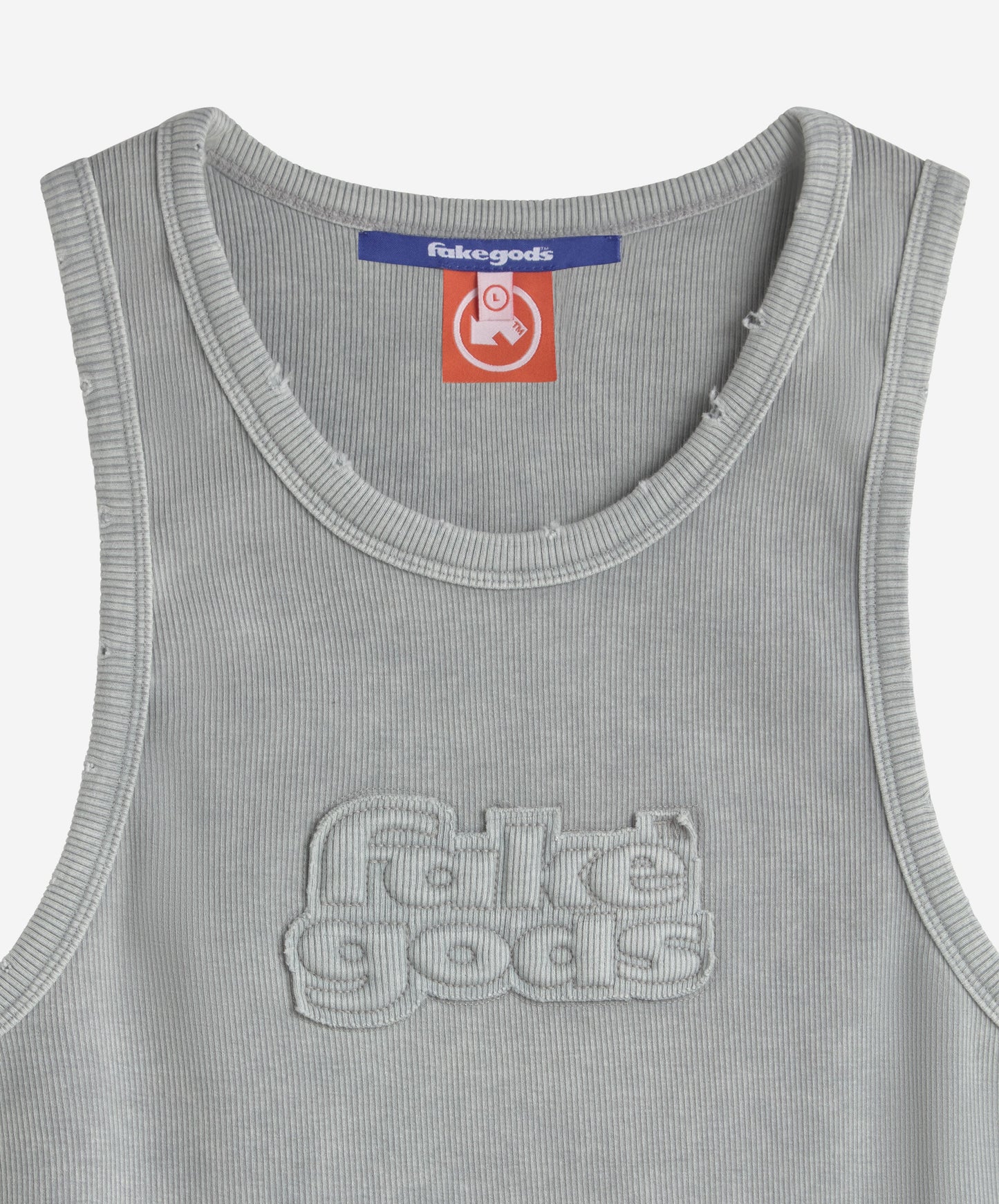 Fakegods Washed Tank Light Grey
